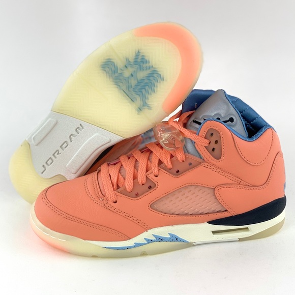 Nike X DJ Khaled Jordan 5 Crimson Bliss Youth Size 5Y-6.5Y GS Orange DV4983 641 - Picture 2 of 12